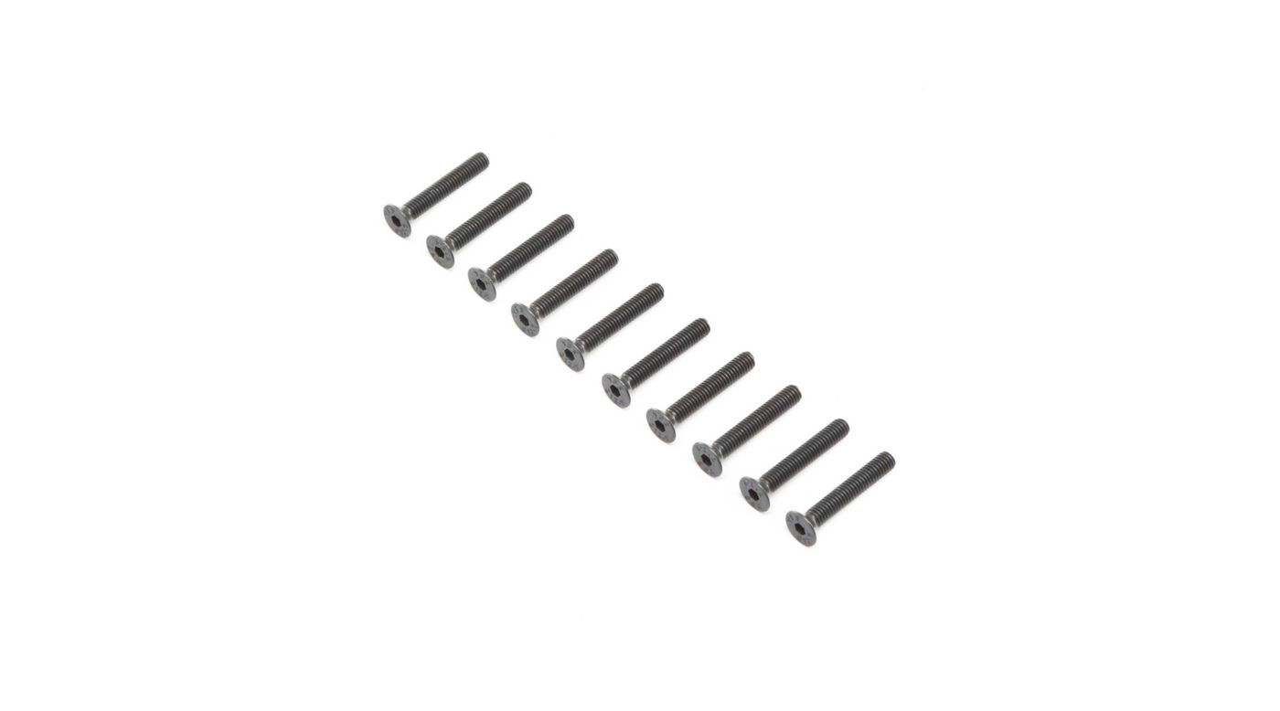 Image for Flat Head Screws, Steel, Black Oxide, M4 x 25mm (10) from Horizon Hobby