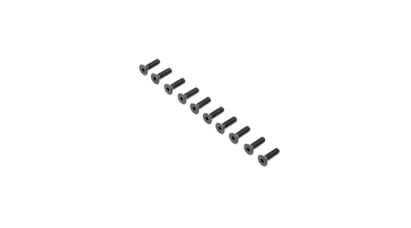 Image for Flat Head Screws, Steel, Black Oxide,  M4 x 14mm (10) from Horizon Hobby