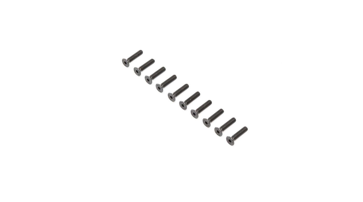 Image for Flat Head Screws, Steel, Black Oxide, M4 x 18mm (10) from Horizon Hobby