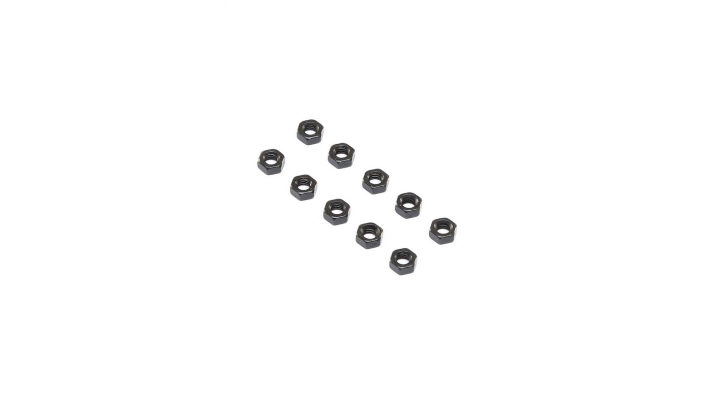 Image for Flat Nut, Steel, M4 (10) from Horizon Hobby