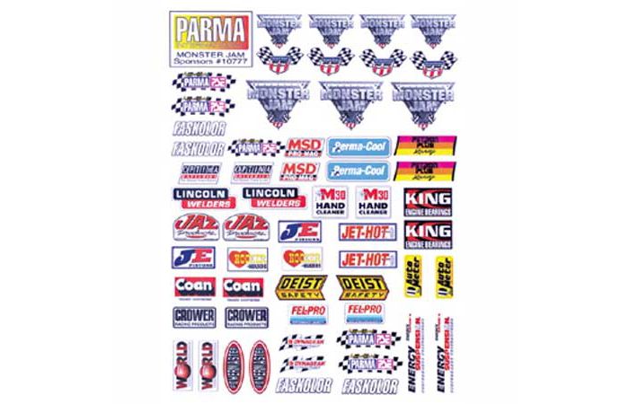 Parma Monster Jam Sponsor Decal Sheet PAR10777 | eBay