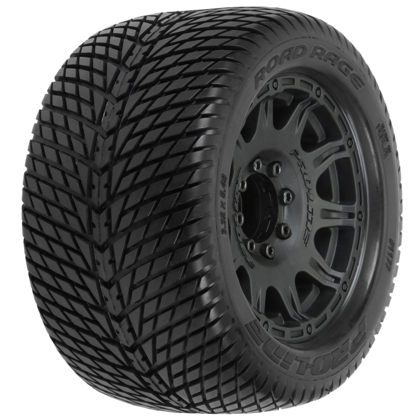 Pro-line Racing Road Rage 3.8" Mounted Raid MT Tires 8x32 17mm (F/R