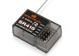 Includes the Spektrum<sup>™</sup> SR415 4-Channel Receiver