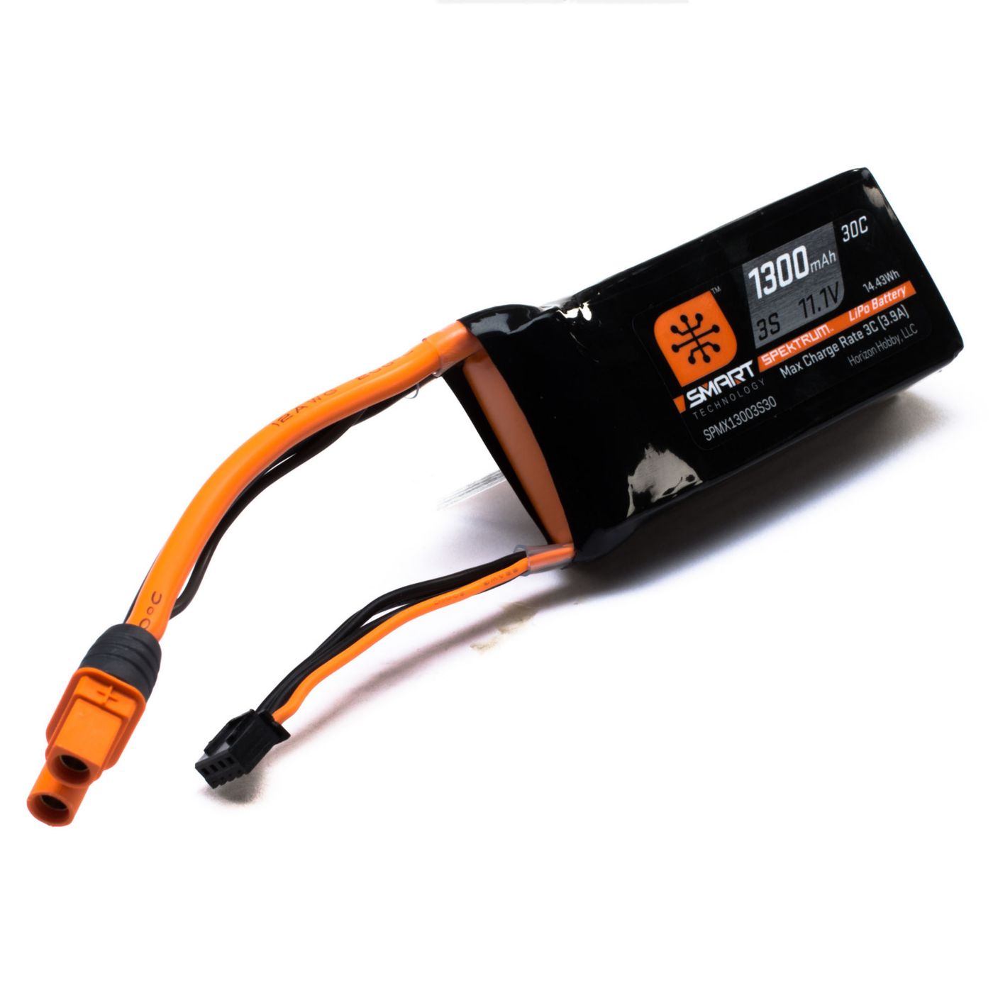 11.1V 1300 mAh 3S 30C Smart LiPo, IC3
