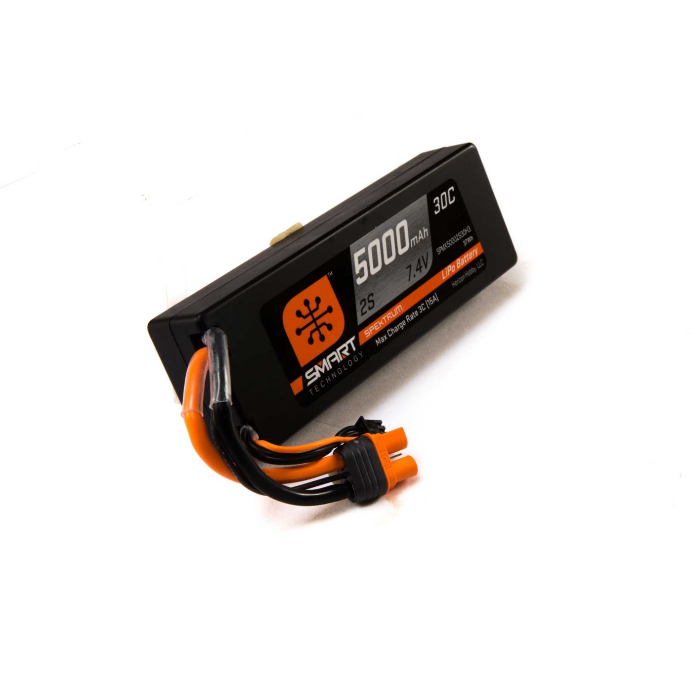 7.4V 5000mAh 2S 30C Smart LiPo Battery, Hardcase, IC3