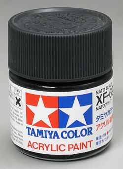 Tamiya 81369 Military Acrylic Flat Colors 3/4oz Bottle NATO Black