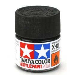 Tamiya 81518 Acrylic Mini X18 Semi Gloss Black