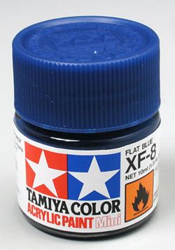 Tamiya 81708 Acrylic Mini XF8 Flat Blue 1/3oz