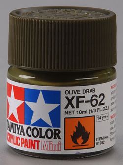 Tamiya 81762 Acrylic Mini XF62 Olive Drab 1/3oz