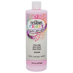 Testor 292594 Testors Craft Acrylic Paints 2oz Bottle Petal Pink Matte Finish