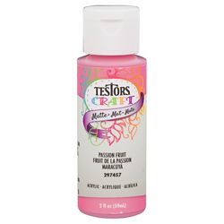 Testor 297457 Testors Craft Acrylic Paints 2oz Bottle Passion Fruit Matte Finish