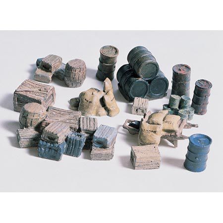 Woodland Scenics HO Crates/Barrels/Sacks WOOD203