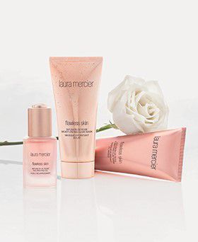Laura Mercier Infusion de Rose skincare line with white rose