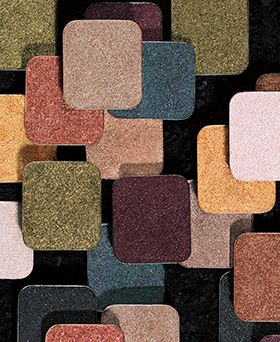 dark eye shadow palette with crushed eye shadow