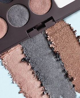 dark eye shadow palette with crushed eye shadow