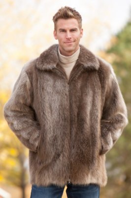 Men's Brayman Long-Haired Beaver Fur Coat