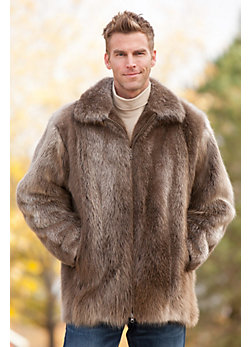 Men's Brayman Long-Haired Beaver Fur Coat