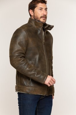 Men's Jake Spanish Shearling Sheepskin Bomber Jacket