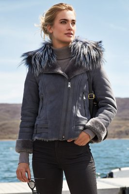 Women's Milan Merino Sheepskin Bomber Jacket
