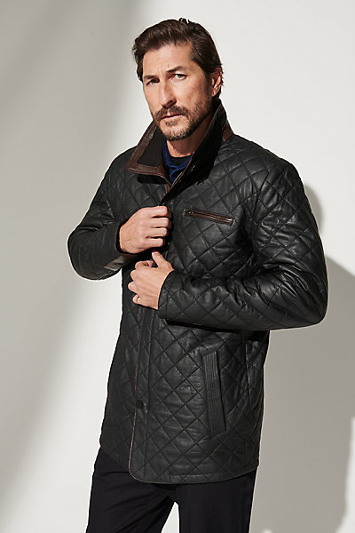 Christian Quilted Leather Coat