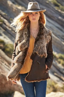 Montana Raw Edge Toscana Sheepskin Coat