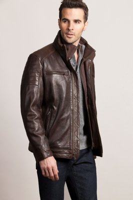 Sloan Washed Italian Lambskin Leather Moto Jacket | Overland