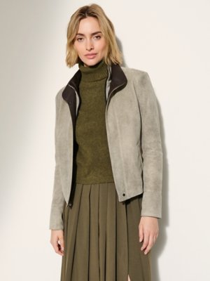 Women's Rita Distressed Lambskin Leather Bomber Jacket