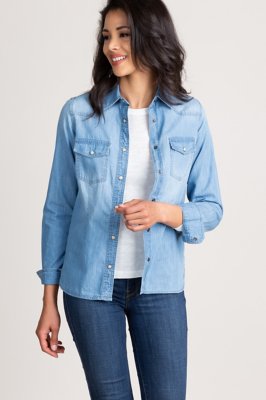 Avery Denim Western Shirt - Cowgirl Delight