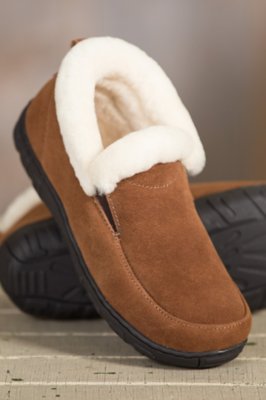 overland sheepskin mens slippers