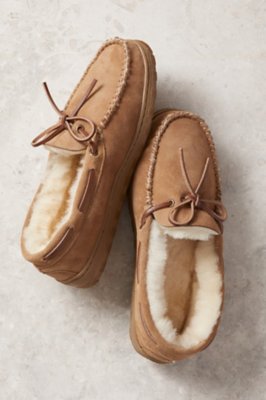overland sheepskin mens slippers