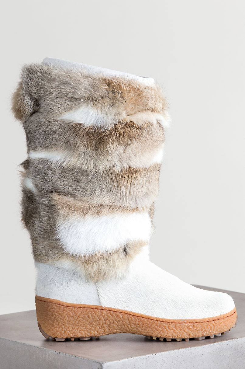 Women’s Norma 2 Wool-Lined Rabbit Fur and Calfskin Boots | Overland