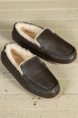 overland sheepskin mens slippers