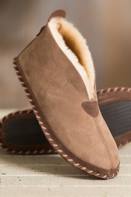 overland sheepskin mens slippers