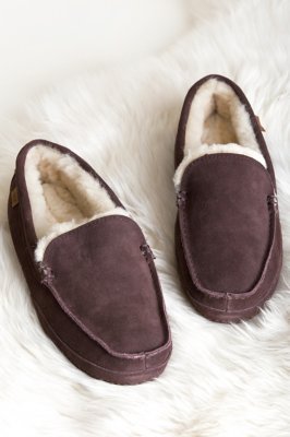 overland sheepskin mens slippers