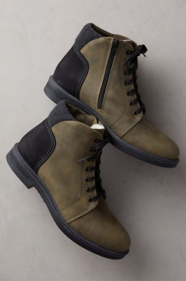men's wool lined leather boots