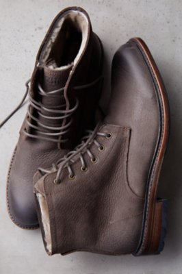 men's black leather cleon boots