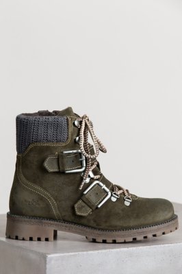 women's tucker wool lined leather ankle boots
