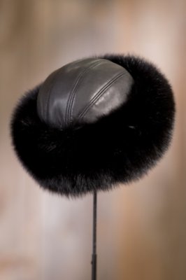 Canadian Fox Fur Cossack Hat with Lambskin Leather Crown | Overland