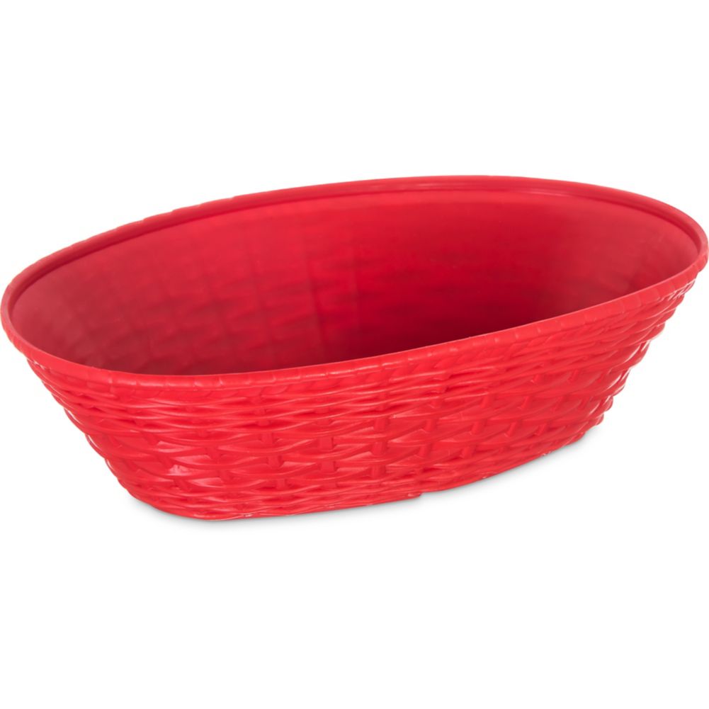 Carlisle 650405 Red 1.1 Quart WeaveWear Oval Basket Case of 12 
