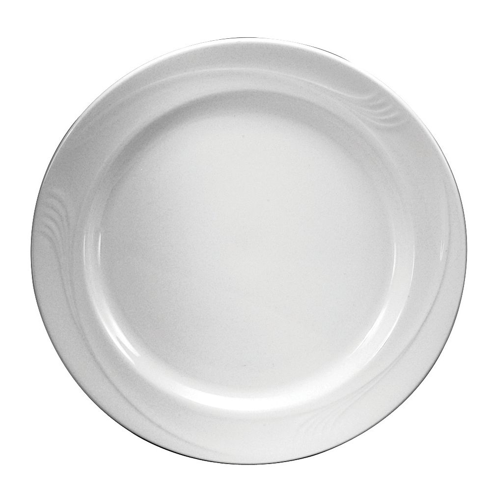 Oneida F1040000163 Espree! 12" Cream White Plate - 12 / CS":