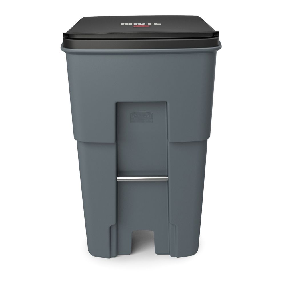 Rubbermaid FG9W2200GRAY Gray 95 Gallon Rollout Container | Wasserstrom