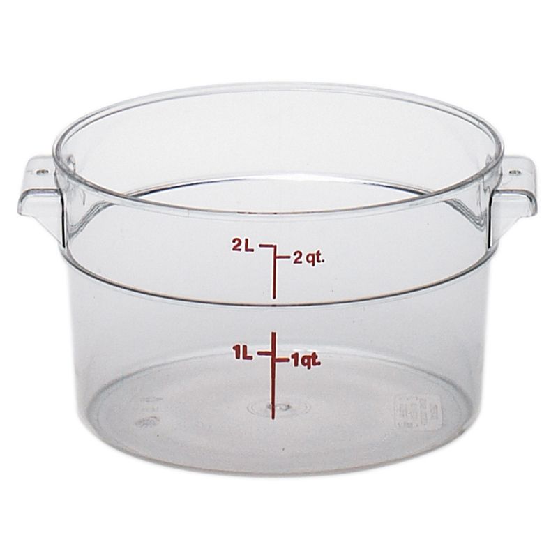 Cambro RFSCW2135 Camwear Clear Round 2 Qt Storage Container