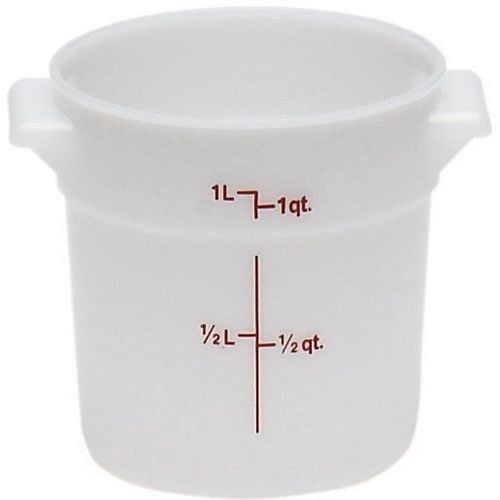 Cambro RFS1148 White Poly Round 1 Qt Container