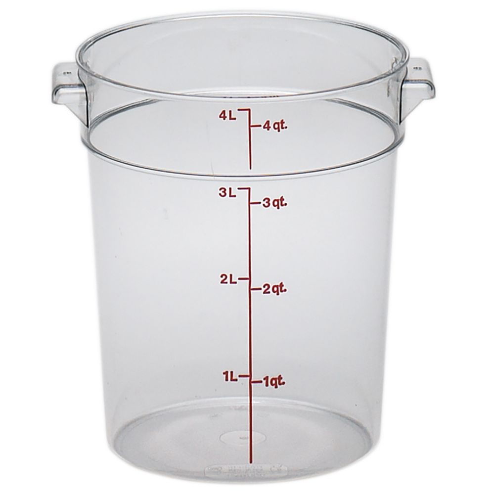 Cambro RFSCW4135 Camwear Clear Round 4 Qt Storage Container