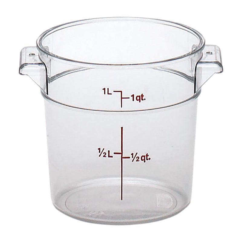 Cambro RFSCW1135 Camwear Clear Round 1 Qt Storage Container