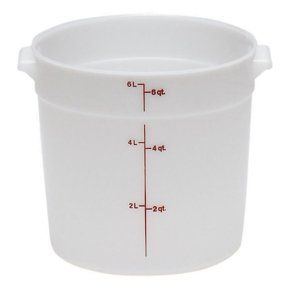 Cambro RFS6148 White Poly Round 6 Qt Storage Container