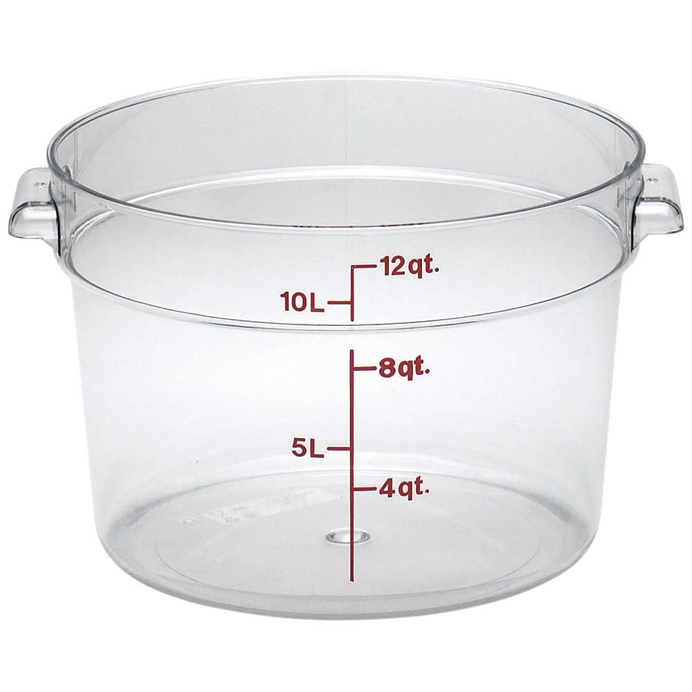 Cambro RFSCW12135 Camwear Clear Round 12 Qt Storage Container