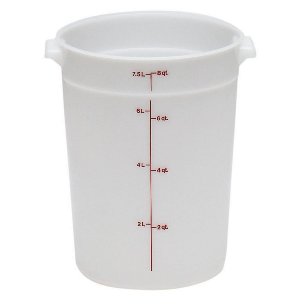 Cambro RFS8148 White Poly Round 8 Qt Storage Container