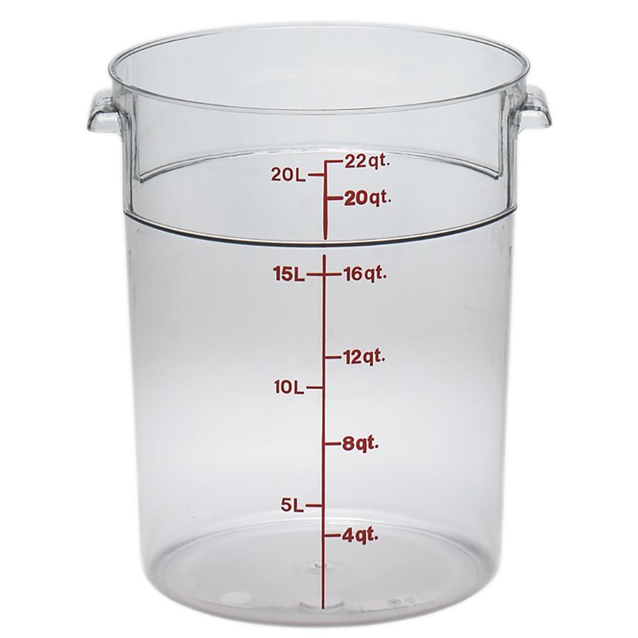 Cambro RFSCW22135 Camwear Clear Round 22 Qt Storage Container