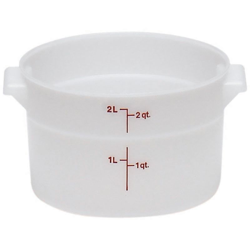 Cambro RFS2148 White Poly Round 2 Qt Storage Container